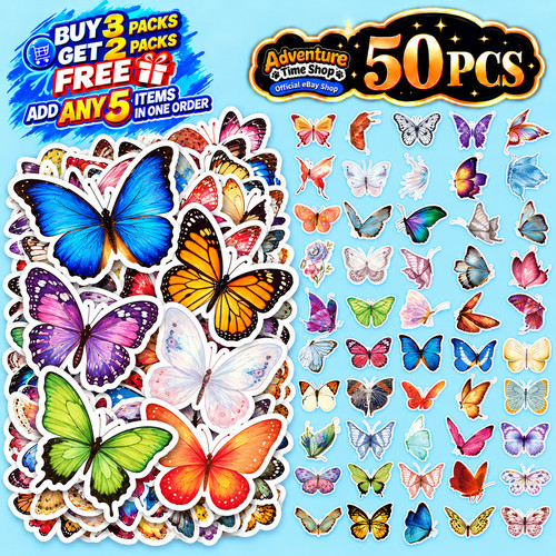 50pcs colorful butterfly - colorful,