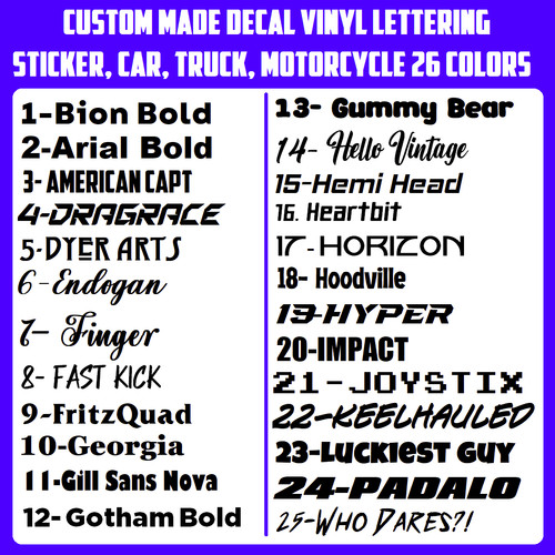 Custom text vinyl - custom,
