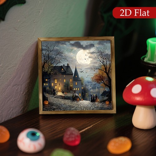 Vintage halloween castle - halloween, moon